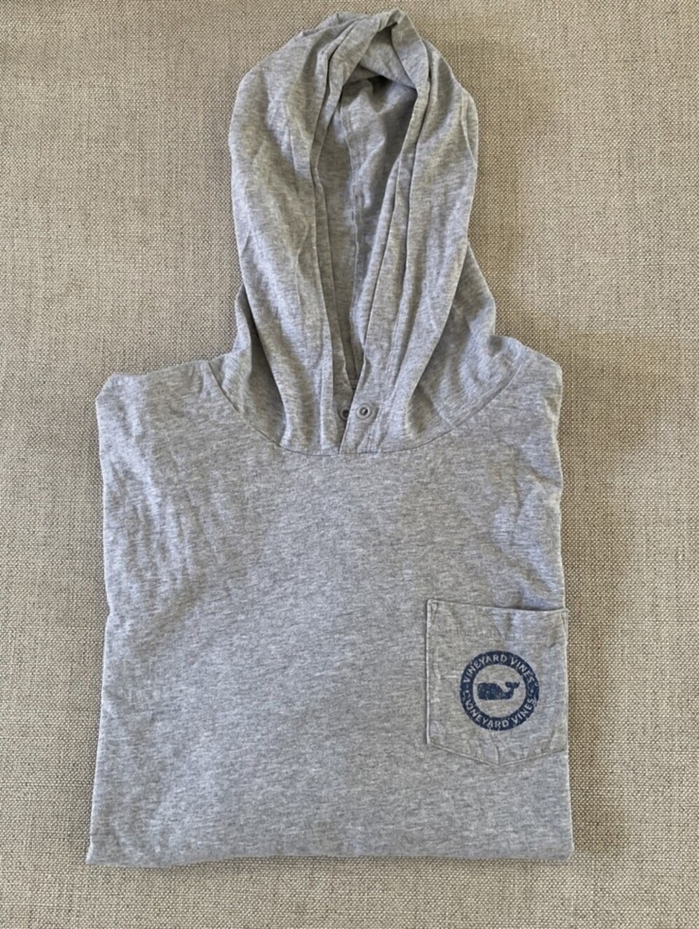 Vineyard Vines Hoodie Pullover Outdoors Pocket Whale Gray L